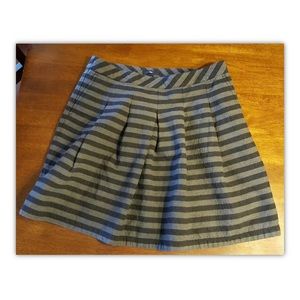 Gap Mini Skirt Gray Striped Pockets 2
